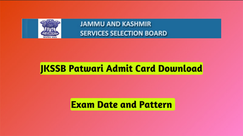 JKSSB Patwari Admit Card