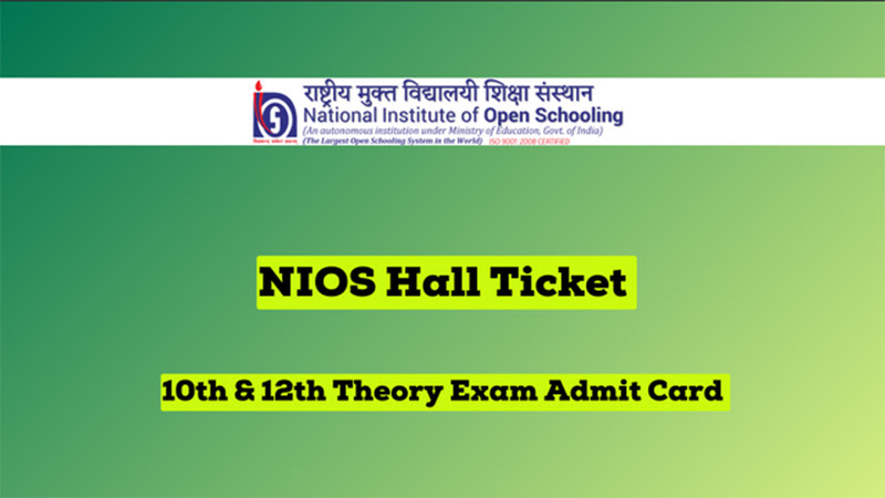 NIOS Hall Ticket