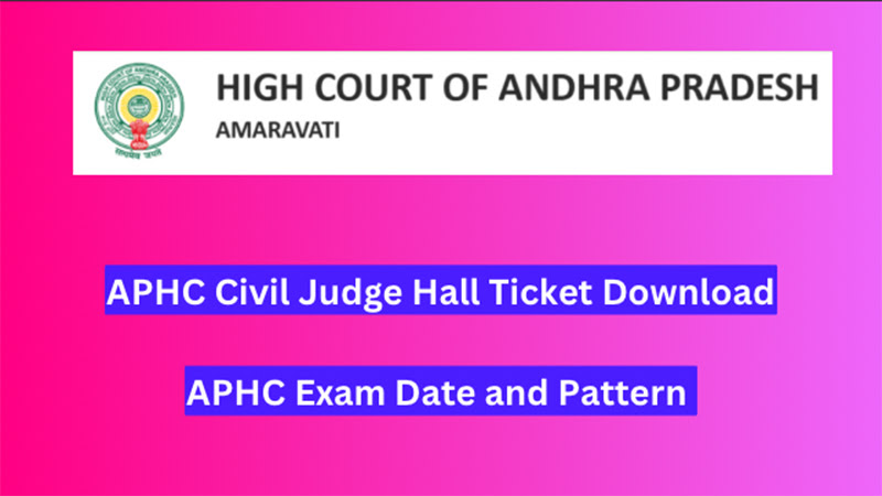 APHC Civil Judge Hall Ticket