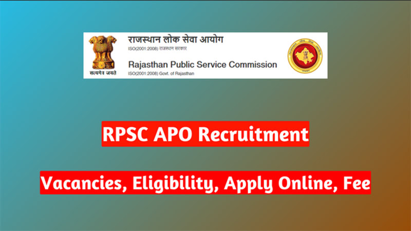 RPSC APO Recruitment